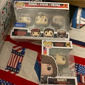 Funko Pop Stranger Things Nancy and Trio Figures